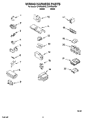 WIRING HARNESS PARTS Diagram and Parts List for CAWS953RB1  Crosley Washer