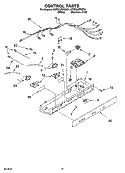 CONTROL PARTS, OPTIONAL PARTS (NOT INCLUDED) Diagram and Parts List for KSRX22FSWH01  KitchenAid Refrigerator