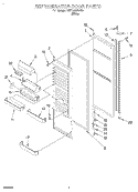 REFRIGERATOR DOOR Diagram and Parts List for KSFS20QEWH2  KitchenAid Refrigerator