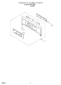 CONTROL PANEL, LITERATURE Diagram and Parts List for RBS240PDB1  Whirlpool Wall Oven