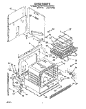 OVEN, LITERATURE Diagram and Parts List for RS6105XYW3  Whirlpool Range