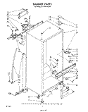 CABINET Diagram and Parts List for ET14AKXSW01  Whirlpool Refrigerator