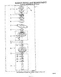 BASKET DRIVE AND BRAKE Diagram and Parts List for LA5715XPW0  Whirlpool Washer