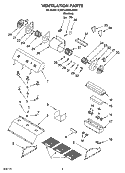 VENTILATION PARTS Diagram and Parts List for KWCU360JSS1  KitchenAid Range Hood