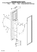 FREEZER DOOR PARTS Diagram and Parts List for KSRP22FTWH01  KitchenAid Refrigerator