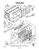 CABINET Diagram and Parts List for AC1904XM0  Whirlpool Air Conditioner