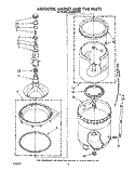 AGITATOR, BASKET AND TUB Diagram and Parts List for LA9200XWF1  Whirlpool Washer