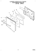 LOWER OVEN DOOR Diagram and Parts List for KEBI241YWH3  KitchenAid Wall Oven