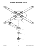 LOWER WASHARM PARTS Diagram and Parts List for KUDS30FXBL9  KitchenAid Dishwasher
