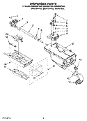 Part Location Diagram of 8540058 Whirlpool DISPENSER
