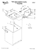 TOP AND CABINET, LITERATURE Diagram and Parts List for LSR5100LQ0  Whirlpool Washer