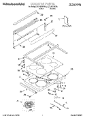 COOKTOP, LITERATURE Diagram and Parts List for KERC601HWH0  KitchenAid Range