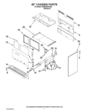 48`` CHASSIS PARTS Diagram and Parts List for KDRS483VSS02  KitchenAid Range
