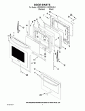DOOR PARTS Diagram and Parts List for KGRS208XSS1  KitchenAid Range