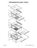 REFRIGERATOR SHELF PARTS Diagram and Parts List for WRS537SIAF00  Whirlpool Refrigerator