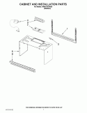 CABINET AND INSTALLATION PARTS Diagram and Parts List for WMH1164XWS0  Whirlpool Microwave