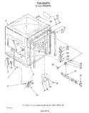 TUB, LITERATURE AND OPTIONAL Diagram and Parts List for DP8350XVN0  Whirlpool Dishwasher