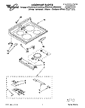 COOKTOP Diagram and Parts List for RF376PXYN1  Whirlpool Range