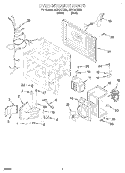 OVEN INTERIOR Diagram and Parts List for MC8131XEB0  Whirlpool Wall Oven
