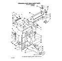 CONTROLS AND REAR PANEL Diagram and Parts List for LA3400XTW1  Whirlpool Washer