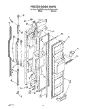 FREEZER DOOR Diagram and Parts List for KSRC22DXWH00  KitchenAid Refrigerator