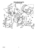 BULKHEAD Diagram and Parts List for RGL5646AW0  Roper Dryer