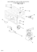 MAGNETRON AND AIR FLOW Diagram and Parts List for MT9160XEB0  Whirlpool Microwave