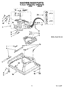 MACHINE BASE PARTS Diagram and Parts List for 1CWTW5590SQ0  Whirlpool Washer