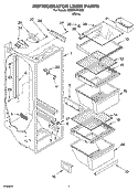 REFRIGERATOR LINER PARTS Diagram and Parts List for CS20TKXNQ00  Crosley Refrigerator