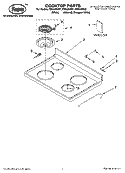 COOKTOP PARTS Diagram and Parts List for FES330KQ1  Roper Range