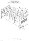 OVEN DOOR Diagram and Parts List for KEMS306XBL3  KitchenAid Wall Oven