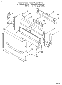 CONTROL PANEL Diagram and Parts List for SF362BEGQ1  Whirlpool Range