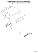 TOP GRILLE AND UNIT COVER Diagram and Parts List for KSSS36FKB00  KitchenAid Refrigerator