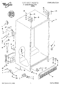 CABINET Diagram and Parts List for 6ED20TKXDW02  Whirlpool Refrigerator