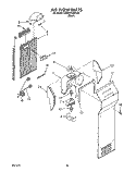 AIR FLOW Diagram and Parts List for KSRB27QABL04  KitchenAid Refrigerator