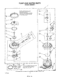 PUMP AND MOTOR Diagram and Parts List for DU9000XR7  Whirlpool Dishwasher