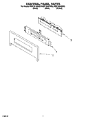 CONTROL PANEL PARTS Diagram and Parts List for KEBC101KSS05  KitchenAid Wall Oven