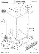 CABINET PARTS Diagram and Parts List for CS25AFXKQ02  Crosley Refrigerator