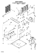 UNIT Diagram and Parts List for ET8FTKXKQ00  Whirlpool Refrigerator