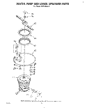 HEATER, PUMP AND LOWER SPRAY ARM Diagram and Parts List for DU7500XL0  Whirlpool Dishwasher