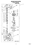 GEARCASE PARTS Diagram and Parts List for RAS8333RQ3  Roper Washer