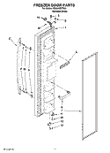 FREEZER DOOR PARTS Diagram and Parts List for ED5LHEXTD00  Whirlpool Refrigerator