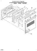 OVEN DOOR Diagram and Parts List for KDDT207BBL6  KitchenAid Range