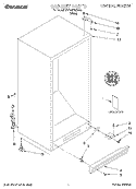 CABINET, LITERATURE Diagram and Parts List for TVF12FRGW03  Whirlpool Freezer