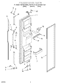 FREEZER DOOR Diagram and Parts List for KSRP22QDBL00  KitchenAid Refrigerator