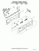 CONTROL PANEL PARTS Diagram and Parts List for WFW97HEXL2  Whirlpool Washer