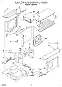 AIRFLOW AND CONTROL Diagram and Parts List for ACM184XA0  Whirlpool Air Conditioner