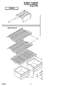 SHELF PARTS, OPTIONAL PARTS Diagram and Parts List for ST14CKXKQ03  Whirlpool Refrigerator