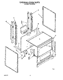 EXTERNAL OVEN Diagram and Parts List for FGP210VL2  Whirlpool Range