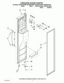 FREEZER DOOR PARTS Diagram and Parts List for GSS26C4XXA02  Whirlpool Refrigerator